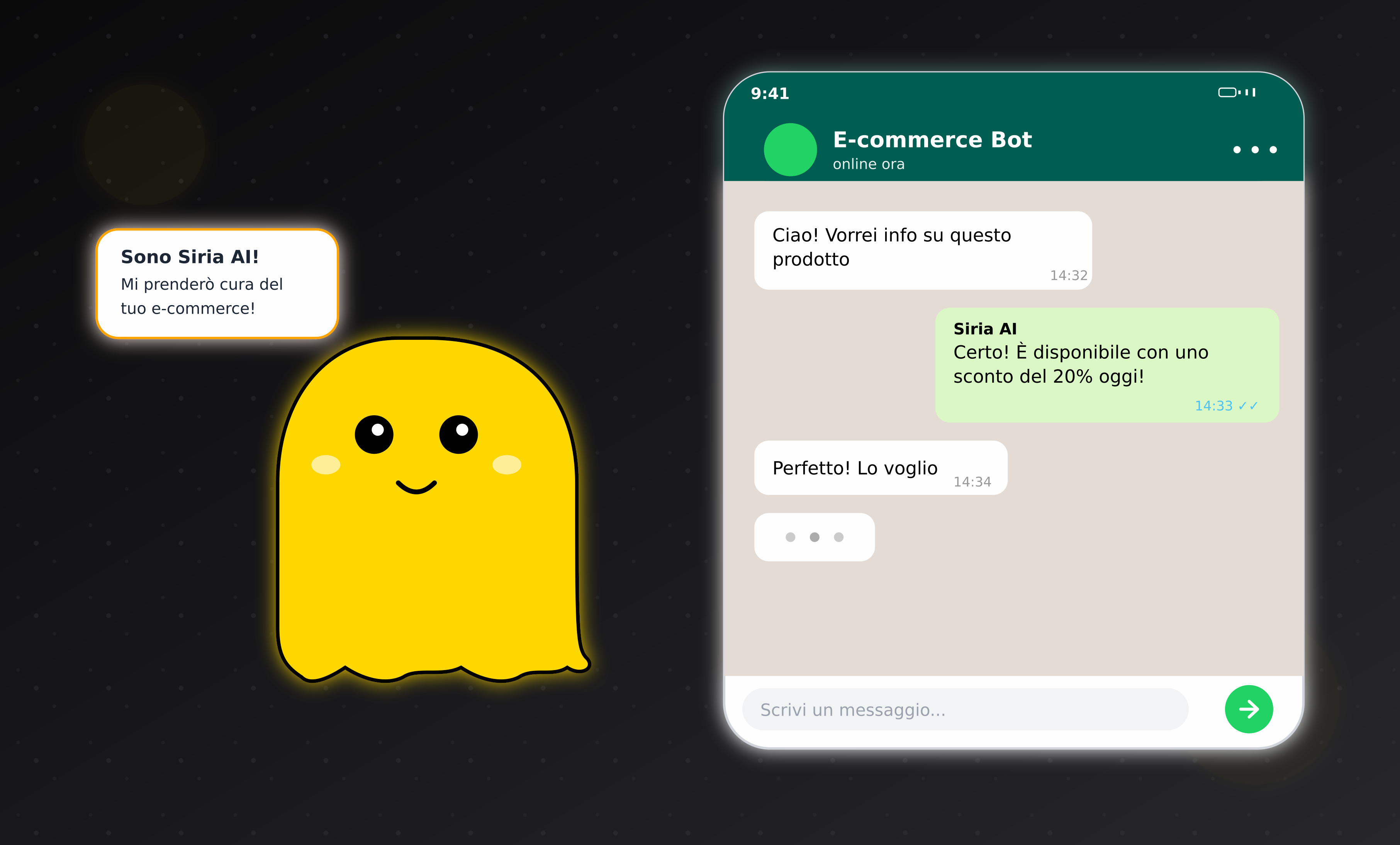 Siria AI Dashboard - Automazione WhatsApp e recupero carrelli